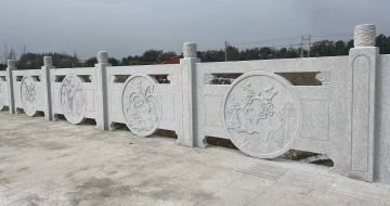 内江芝麻白河道栏杆 石材栏杆