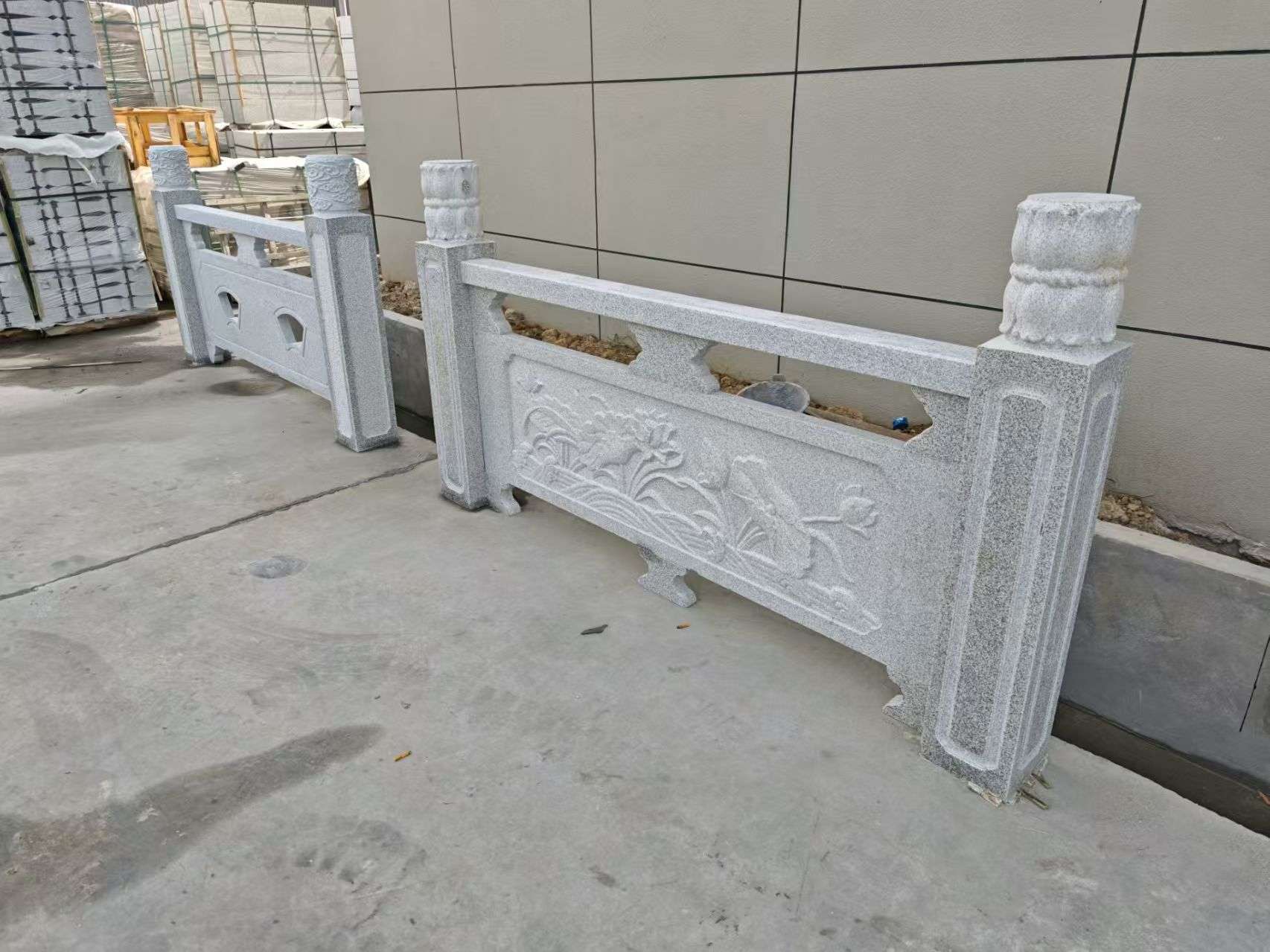 内江芝麻白河道栏杆 石材栏杆