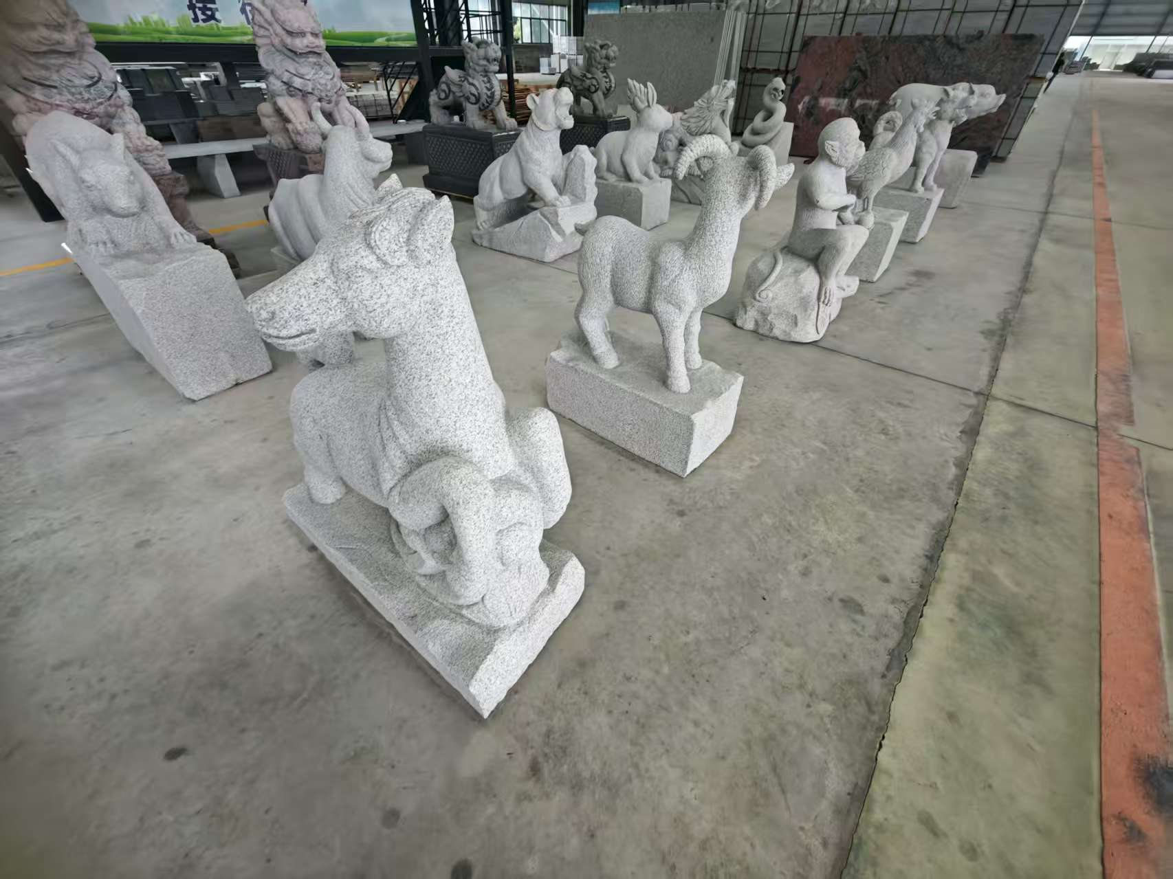 内江芝麻白雕刻 十二生肖 异形雕刻