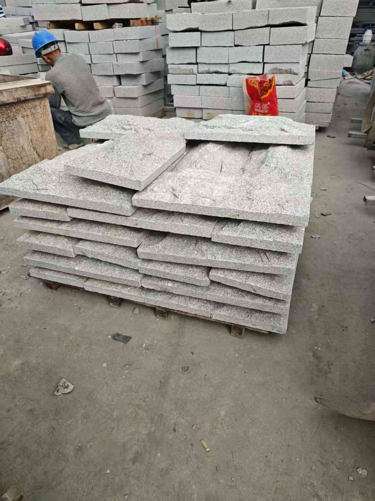 内江芝麻白蘑菇石，自然面