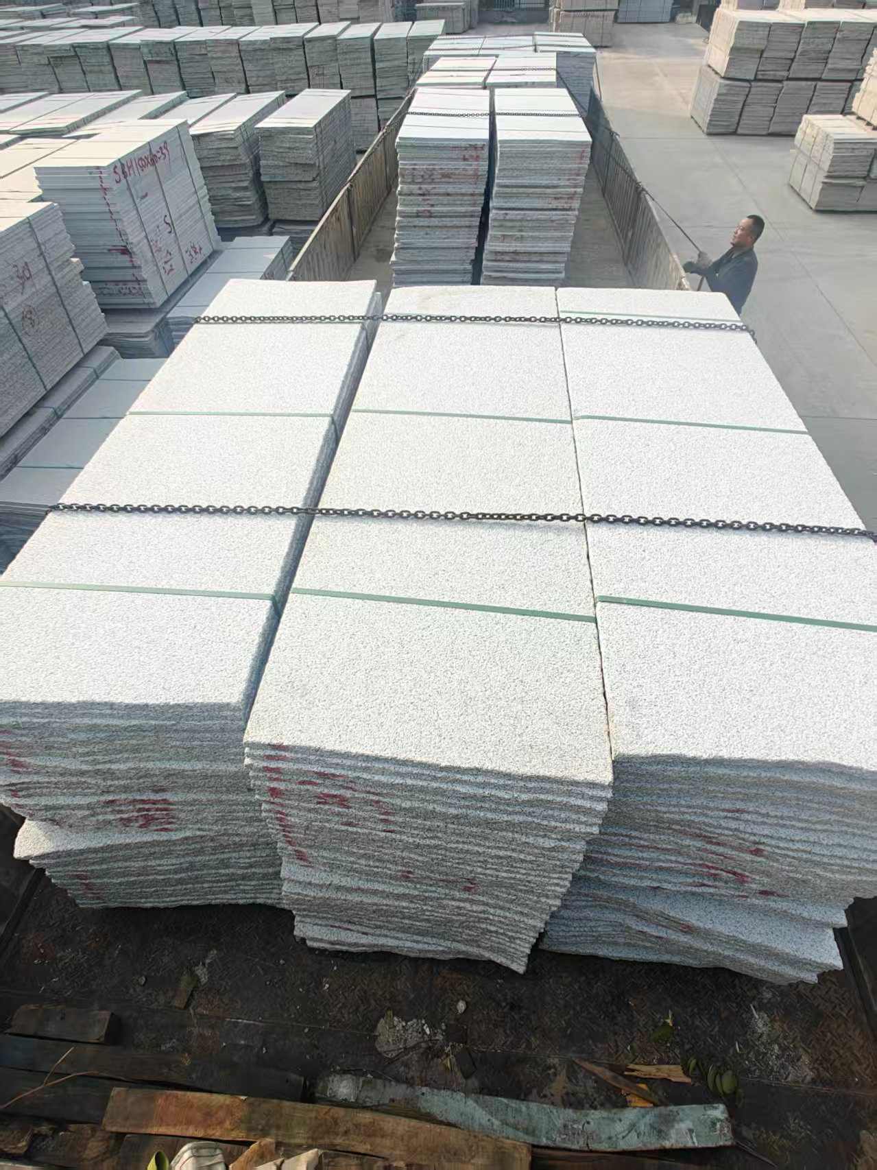 内江芝麻白毛板，石材毛板